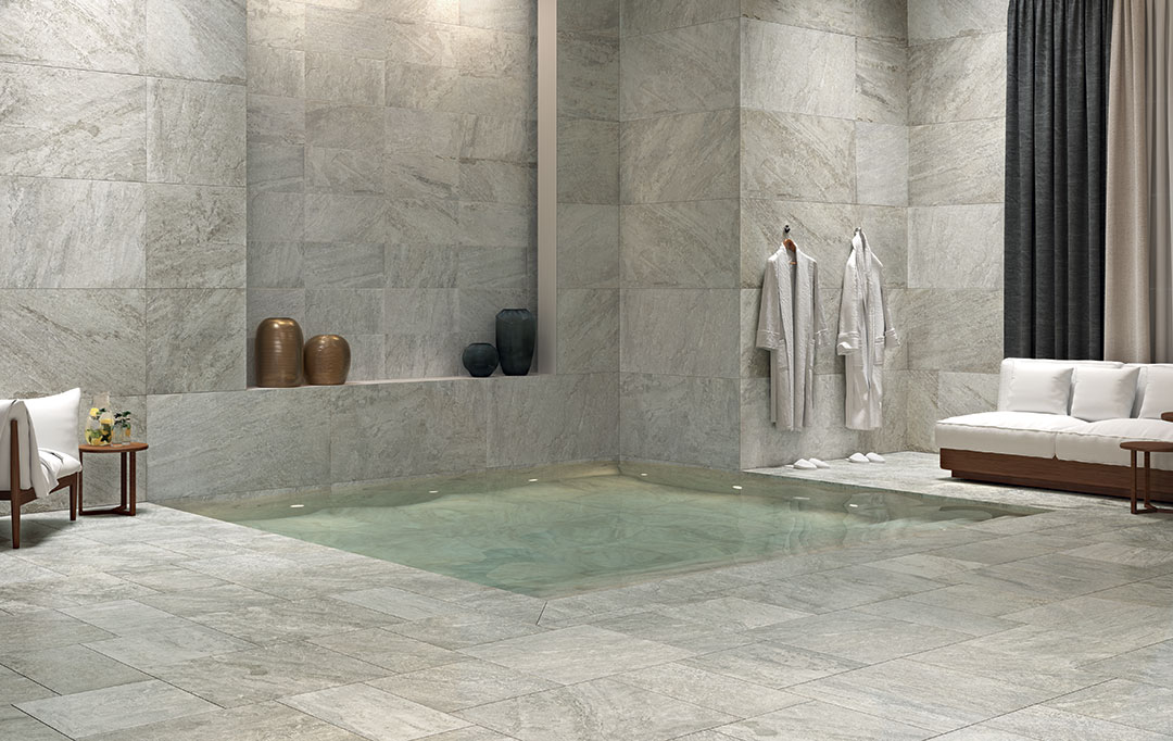 Castelvetro Stones: a modern interpretation of stone suitable for any area application.